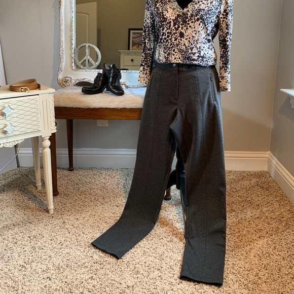 Threads Saks Fifth Avenue Grey Stretch Pants Sz M - Picture 1 of 7